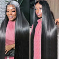 200% Density 13x6 HD Transparent Lace Frontal Human Hair Wig 40 44 Inch 13x4 Bone Straight Lace Front Wigs Human Hair For Women